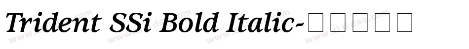 Trident SSi Bold Italic字体转换